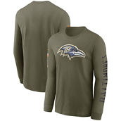 Men's Nike Olive Baltimore Ravens 2022 Salute To Service Long Sleeve T-Shirt