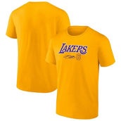 Fanatics Branded Men's LeBron James Gold Los Angeles Lakers Name & Number T-Shirt