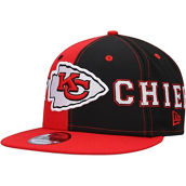 Men's New Era Red/Black Kansas City Chiefs Team Split 9FIFTY Snapback Hat