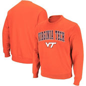 Colosseum Men's Orange Virginia Tech Hokies Arch & Logo Crew Neck Sweatshirt