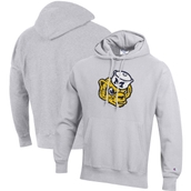 Champion Men's Heathered Gray Michigan Wolverines Vault Logo Reverse Weave Pullover Hoodie