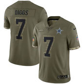 Men's Nike Trevon Diggs Olive Dallas Cowboys 2022 Salute To Service Limited Jersey
