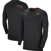 Men's Nike Black Oklahoma State Cowboys 2022 Coach Performance Long Sleeve V-Neck T-Shirt