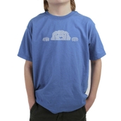 LA Pop Art Boy's Word Art T-shirt - Peeking Dog