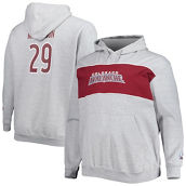 Men's Nathan MacKinnon Heather Gray Colorado Avalanche Big & Tall Player Lace-Up Pullover Hoodie
