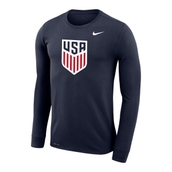 Nike Men's Navy USMNT Primary Logo Legend Performance Long Sleeve T-Shirt