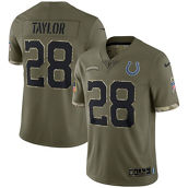 Nike Men's Jonathan Taylor Olive Indianapolis Colts 2022 Salute To Service Limited Jersey