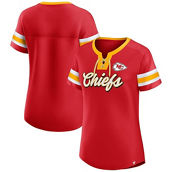 Women's Fanatics Branded Red Kansas City Chiefs Plus Size Original State Lace-Up T-Shirt