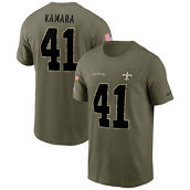 Nike Men's Alvin Kamara Olive New Orleans Saints 2022 Salute To Service Name & Number T-Shirt