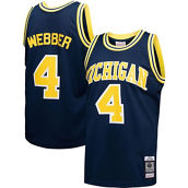 Men's Mitchell & Ness Chris Webber Navy Michigan Wolverines Player Swingman Jersey