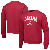 League Collegiate Wear Men's Crimson Alabama Crimson Tide 1965 Arch Essential Fleece Pullover Sweatshirt