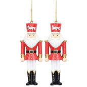 Nebraska Huskers 2-Pack Santa Nutcracker Ornament Set