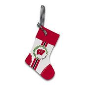Wisconsin Badgers Wood Stocking Ornament