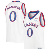 Original Retro Brand Men's Frank Mason III White Kansas Jayhawks Commemorative Classic Basketball Jersey