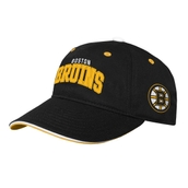 Youth Black Boston Bruins Collegiate Arch Slouch Adjustable Hat