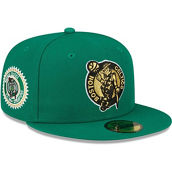 Men's New Era Kelly Green Boston Celtics 17x NBA Champions Metallic Undervisor 59FIFTY Fitted Hat