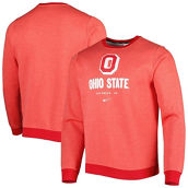Nike Men's Heathered Scarlet Ohio State Buckeyes Vault Stack Club Fleece Pullover Sweatshirt