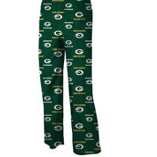 Green Bay Packers Youth All Over Print Lounge Pants - Green