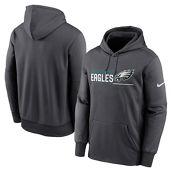 Men's Nike Anthracite Philadelphia Eagles Prime Logo Name Split Pullover Hoodie
