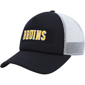 adidas Men's Black/White Boston Bruins Team Plate Trucker Snapback Hat