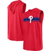 Men's New Era Red Philadelphia Phillies Sleeveless Pullover Hoodie