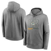 Nike Men's Heathered Gray Green Bay Packers City Code Club Fleece Pullover Hoodie