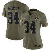 Women's Nike Bo Jackson Olive Las Vegas Raiders 2022 Salute To Service Retired Player Limited Jersey