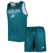FOCO Men's Midnight Green Philadelphia Eagles Colorblock Mesh V-Neck & Shorts Set