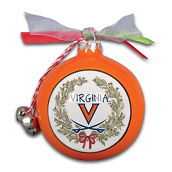Magnolia Lane Virginia Cavaliers Wreath Kickoff Painted Ornament