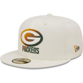 Men's New Era Cream Green Bay Packers Chrome Dim 59FIFTY Fitted Hat