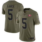 Nike Men's Trey Lance Olive San Francisco 49ers 2022 Salute To Service Limited Jersey