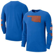 Men's Nike Blue Oklahoma City Thunder 2022/23 City Edition Essential Expressive Long Sleeve T-Shirt