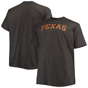 Men's Champion Heathered Charcoal Texas Longhorns Big & Tall Arch Team Logo T-Shirt