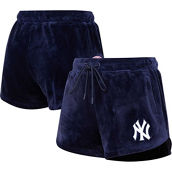Women's Pro Standard Navy New York Yankees Classic Velour Lounge Shorts