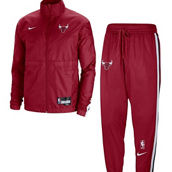 Men's Nike Red/White Chicago Bulls 2022/23 City Edition Courtside Lightweight Woven Full-Zip Track Suit Set