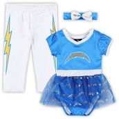 Jerry Leigh Infant Powder Blue/White Los Angeles Chargers Tailgate Tutu Game Day Costume Set