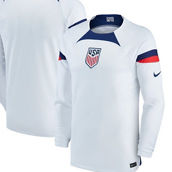 Nike Men's White USMNT 2022/23 Home Breathe Stadium Replica Blank Long Sleeve Jersey