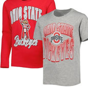 Youth Scarlet/Heather Gray Ohio State Buckeyes Game Day T-Shirt Combo Pack