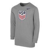 Nike Youth Heather Gray USMNT Soccer Core Long Sleeve T-Shirt