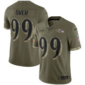 Nike Men's Odafe Oweh Olive Baltimore Ravens 2022 Salute To Service Limited Jersey