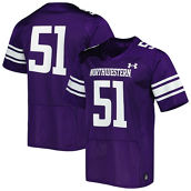 Under Armour Men's #51 Purple Northwestern Wildcats Team Wordmark Replica Football Jersey