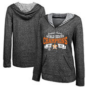 Majestic Threads Women's Threads Black Houston Astros 2022 World Series s Doubleface V-Neck Pullover Hoodie