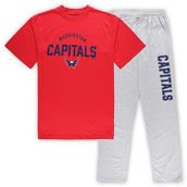 Profile Men's Washington Capitals Red/Heather Gray Big & Tall T-Shirt & Pants Lounge Set