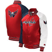Starter Youth Red Washington Capitals Raglan Full-Snap Varsity Jacket