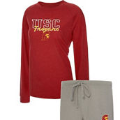 Concepts Sport Women's Cardinal/Gray USC Trojans Raglan Long Sleeve T-Shirt & Shorts Sleep Set
