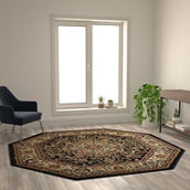 Flash Furniture Mersin Collection Persian Style Area Rug - Olefin Rug with Jute Backing - Hallway, Entryway, Bedroom, Living Room