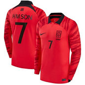 Nike Men's Son Heung-min Red South Korea National Team 2022/23 Home Breathe Stadium Replica Player Long Sleeve Jersey