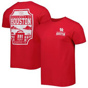 Image One Men's Red Houston Cougars Logo Campus Icon T-Shirt