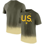Men's Nike Olive Army Black Knights 1st Armored Division Old Ironsides Rivalry Splatter T-Shirt