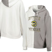 Gameday Couture Women's Gray/White Michigan Wolverines Split Pullover Hoodie